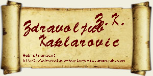 Zdravoljub Kaplarović vizit kartica
